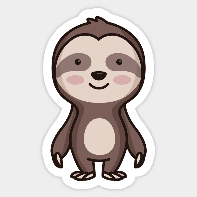 Cute Sloth Cartoon Sticker by SLAG_Creative